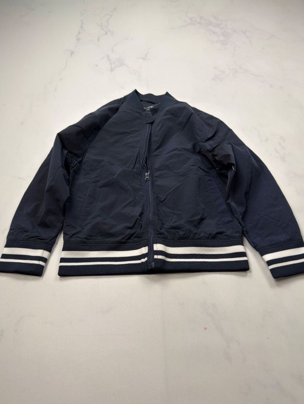 Old Navy Active Varsity Jacket Navy 2010s Minimalist Streetwear - Boys M